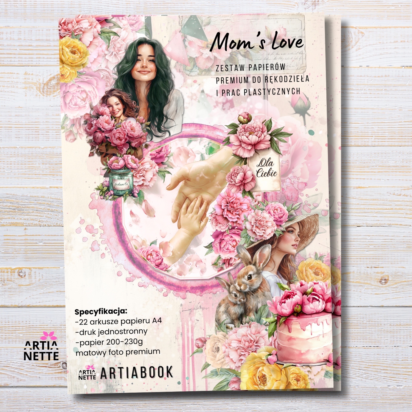 Artiabook | Zestaw papierów A4 | Mom's Love Collection