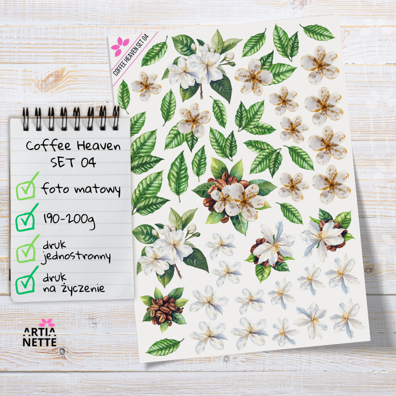 Artiabook Coffee Heaven Collection | Arkusze pojedyncze A4