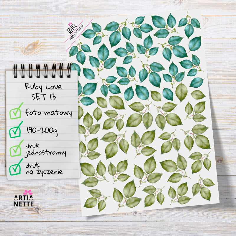 Artiabook Ruby Love | Arkusze pojedyncze A4