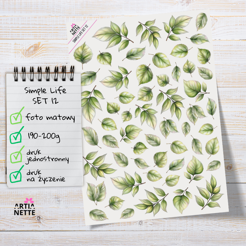 Artiabook Simple Life | Arkusze pojedyncze A4