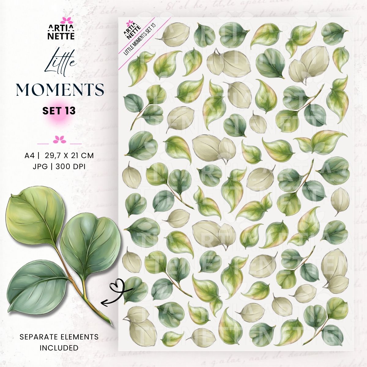 Little Moments | Kolekcja Dziecięca – Papiery A4, Grafiki PNG i Arkusze do Wycinania