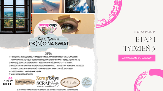 ScrapCup – tydzień 5/30: Ok(n)o na świat | wyzwanie scrapbooking