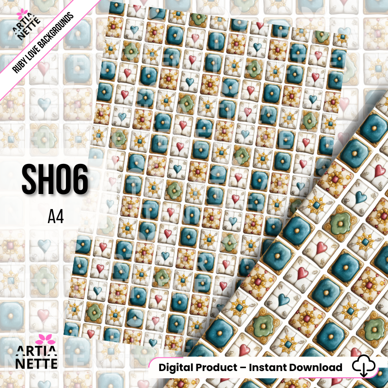 A4 Printable Scrapbook Papers – Set of 22 Vintage Backgrounds | Ruby Love Backgrounds