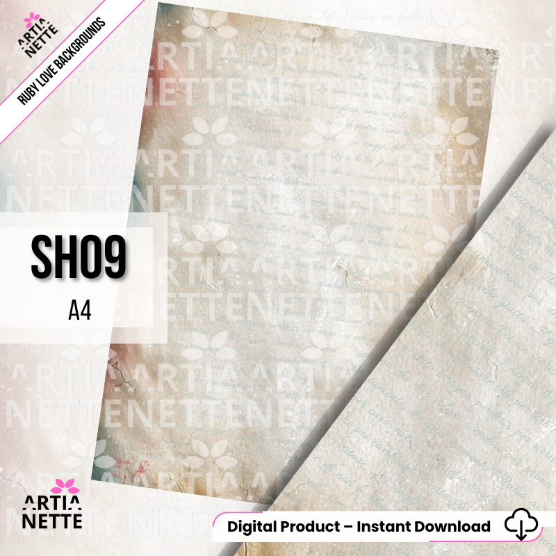 A4 Printable Scrapbook Papers – Set of 22 Vintage Backgrounds | Ruby Love Backgrounds