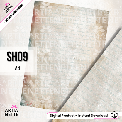 A4 Printable Scrapbook Papers – Set of 22 Vintage Backgrounds | Ruby Love Backgrounds