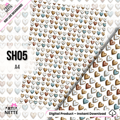 A4 Printable Scrapbook Papers – Set of 22 Vintage Backgrounds | Ruby Love Backgrounds