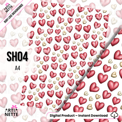 A4 Printable Scrapbook Papers – Set of 22 Vintage Backgrounds | Ruby Love Backgrounds