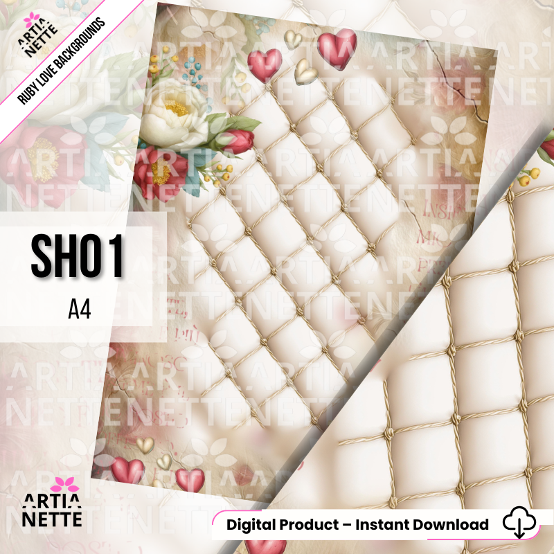 A4 Printable Scrapbook Papers – Set of 22 Vintage Backgrounds | Ruby Love Backgrounds