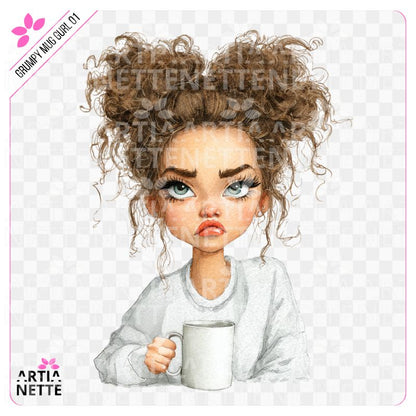 Grumpy Mug Girl 01