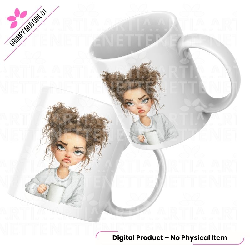 Grumpy Mug Girl 01