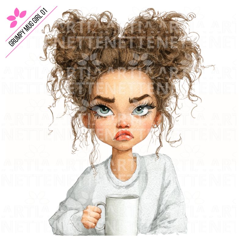 Grumpy Mug Girl 01