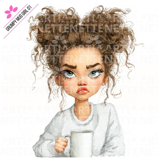 Grumpy Mug Girl 01