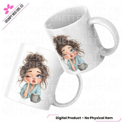 Grumpy Mug Girl 03