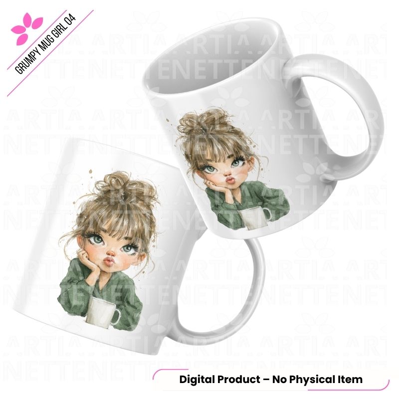 Grumpy Mug Girl 04