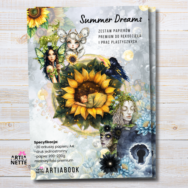 Artiabook | Zestaw papierów A4 |Summer Dreams Collection