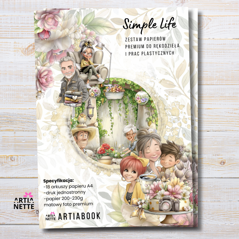 Artiabook | Zestaw papierów A4 | Simple Life Collection