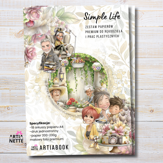 Artiabook | Zestaw papierów A4 | Simple Life Collection