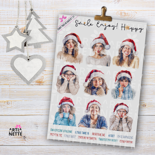 Wydruk A4 - Christmas Women SET 01
