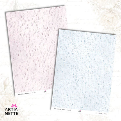 Papiery cyfrowe Boho Baby JPG A4 – pastelowe tła do scrapbookingu | Baby Girl & Boy