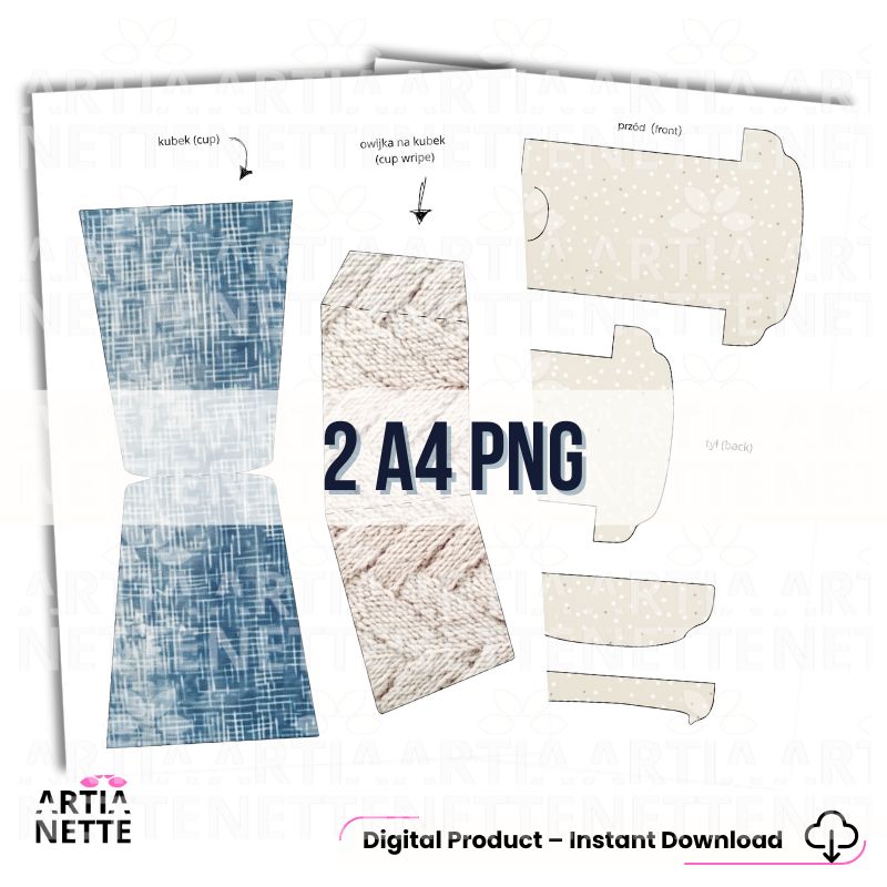 Cozy Winter Collection - Watercolor Background Set, 85 Cliparts and 9 Cutout Sheets