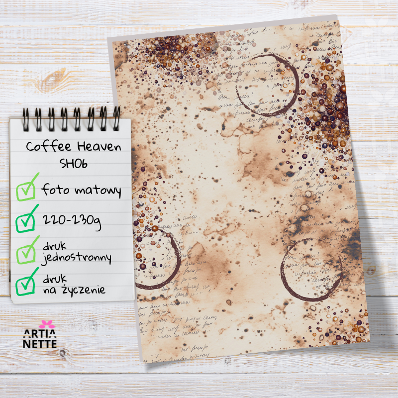Artiabook Coffee Heaven Collection | Arkusze pojedyncze A4