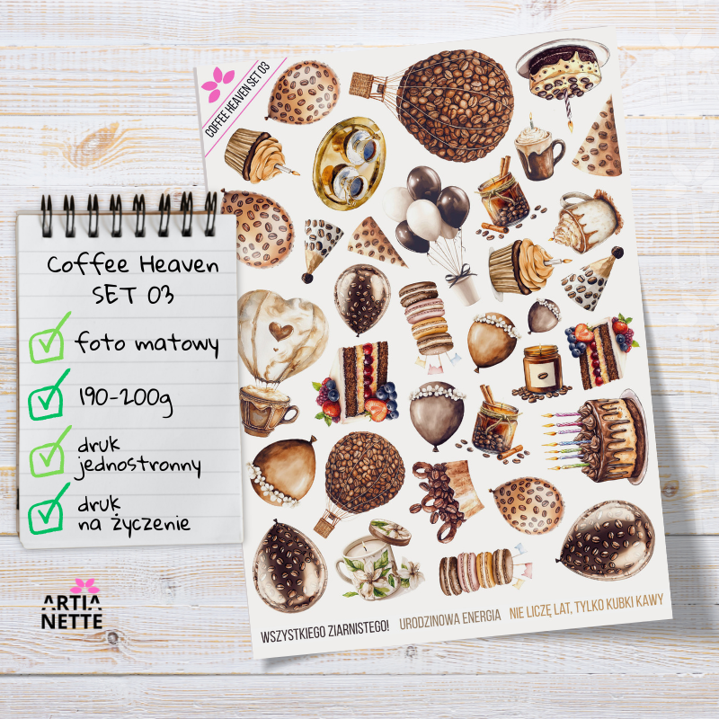 Artiabook Coffee Heaven Collection | Arkusze pojedyncze A4