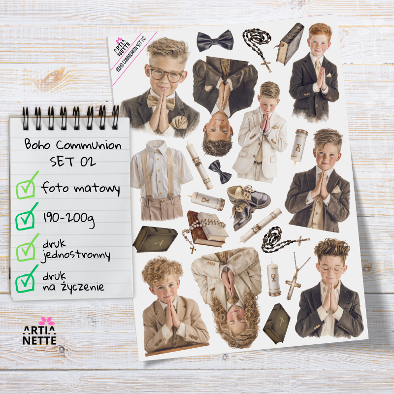 Artiabook Boho Communion | Arkusze pojedyncze A4