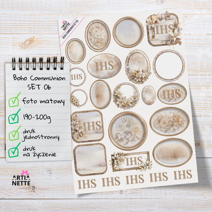 Artiabook Boho Communion | Arkusze pojedyncze A4