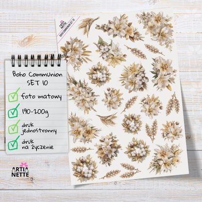 Artiabook Boho Communion | Arkusze pojedyncze A4