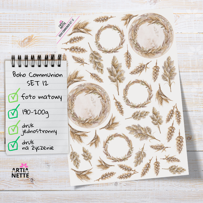 Artiabook Boho Communion | Arkusze pojedyncze A4