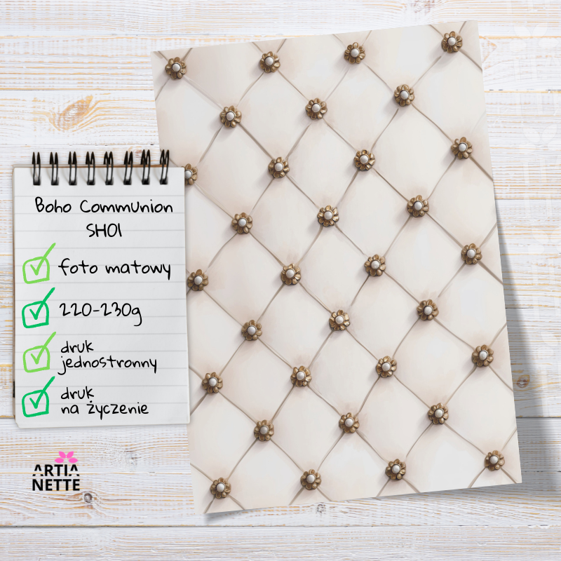 Artiabook Boho Communion | Arkusze pojedyncze A4