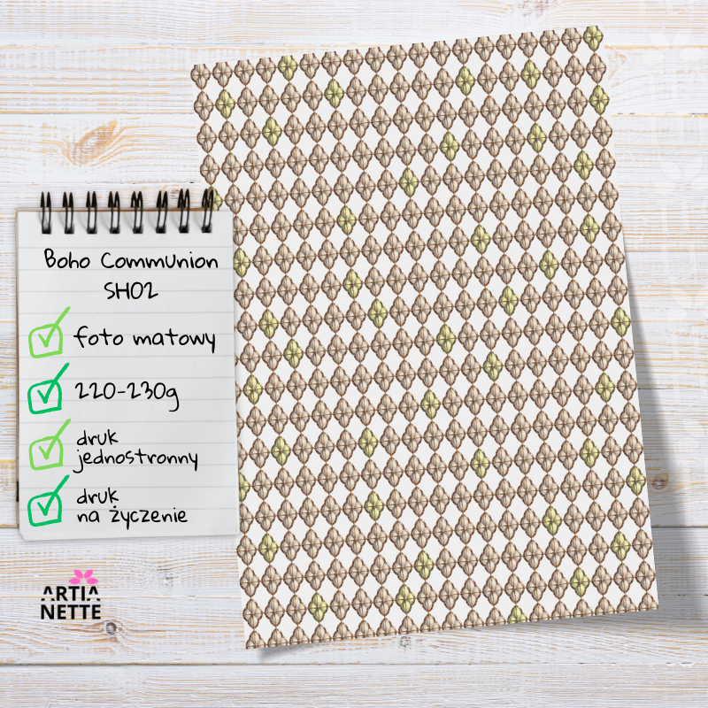 Artiabook Boho Communion | Arkusze pojedyncze A4