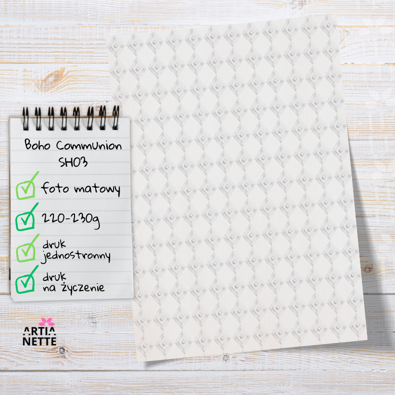 Artiabook Boho Communion | Arkusze pojedyncze A4