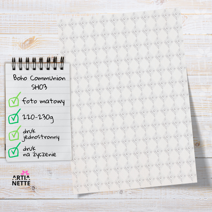 Artiabook Boho Communion | Arkusze pojedyncze A4