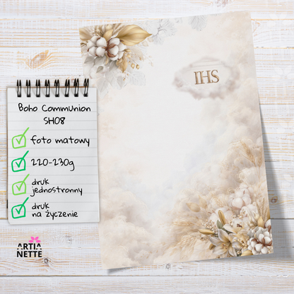 Artiabook Boho Communion | Arkusze pojedyncze A4