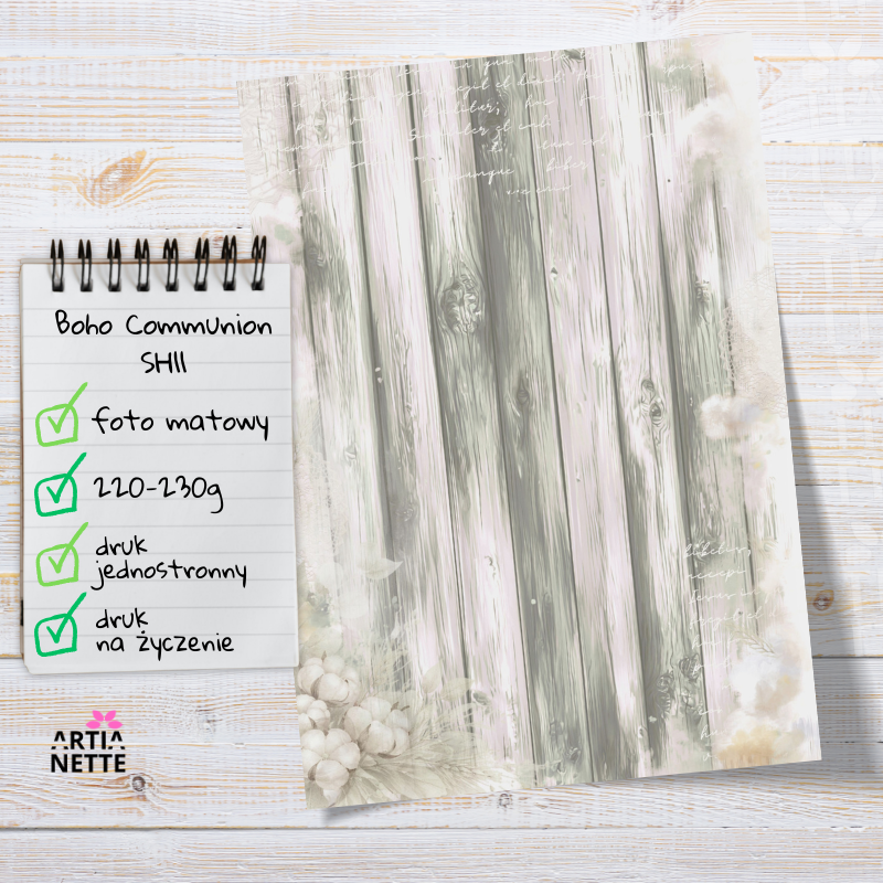 Artiabook Boho Communion | Arkusze pojedyncze A4