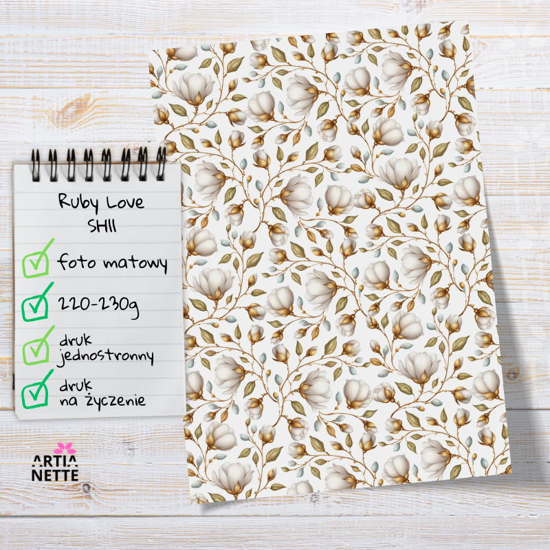 Artiabook Ruby Love | Arkusze pojedyncze A4