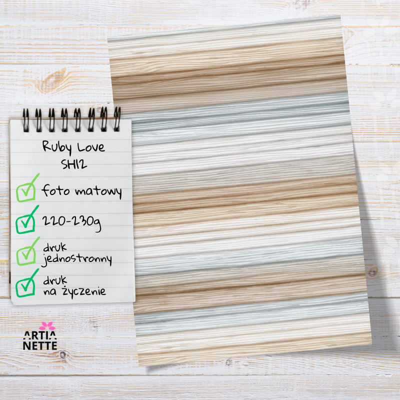 Artiabook Ruby Love | Arkusze pojedyncze A4