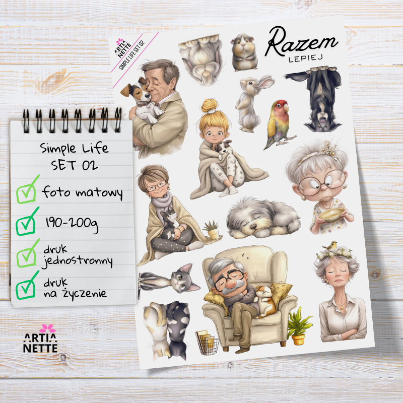 Artiabook Simple Life | Arkusze pojedyncze A4