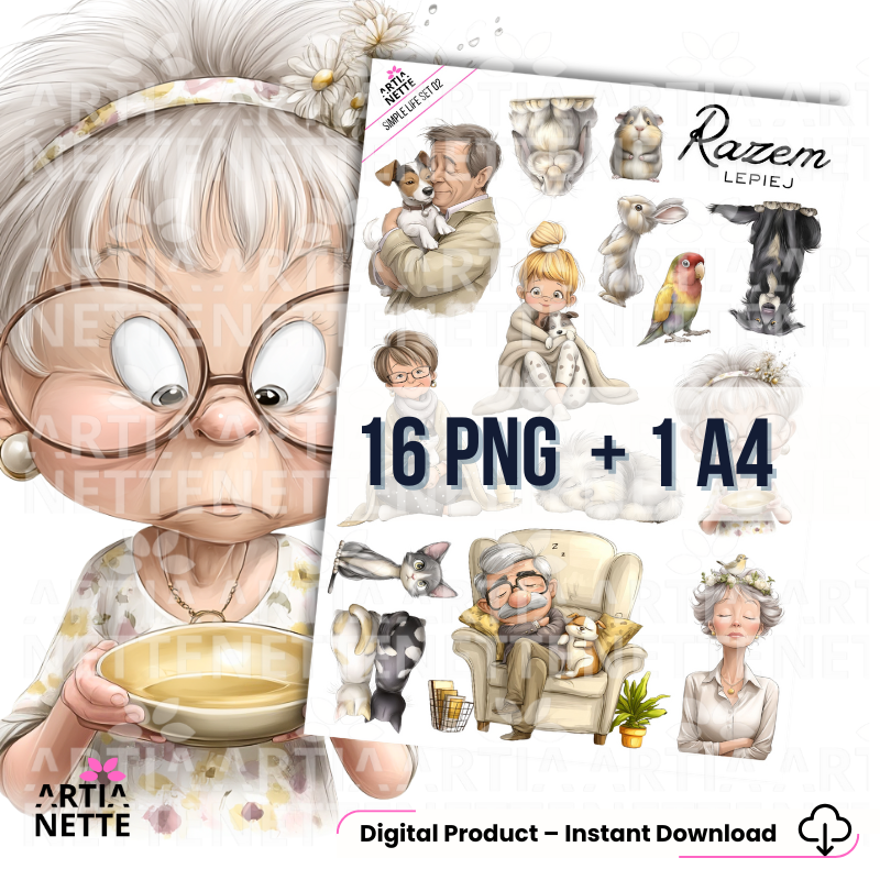 Simple Life SET 02 - Rodzina, zwierzęta, Razem Lepiej