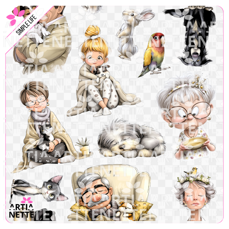 Simple Life SET 02 - Rodzina, zwierzęta, Razem Lepiej