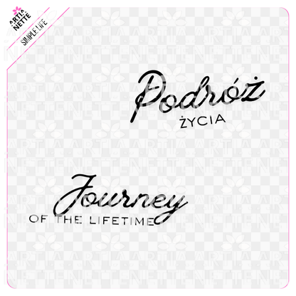 Simple Life SET 08 - Grafiki PNG i arkusz A4 - Podróż życia, turystyka, wakacje