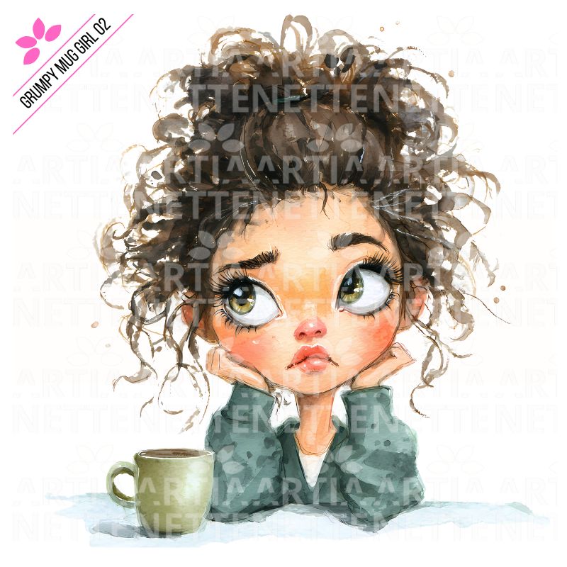 Grumpy Mug Girl 02