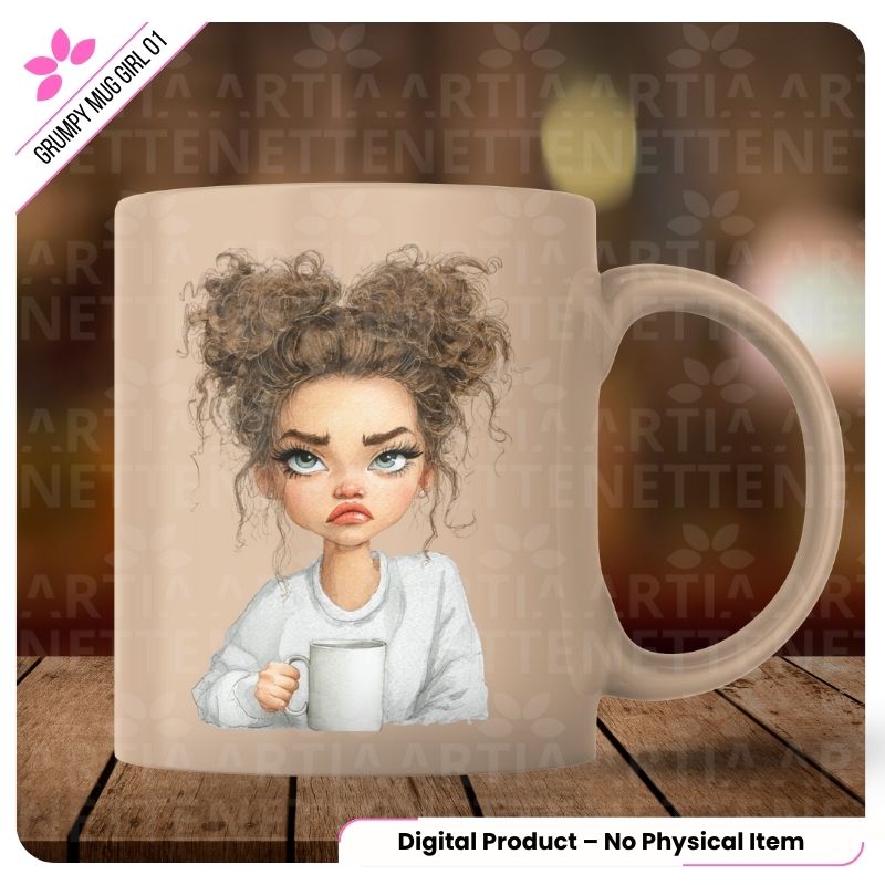 Grumpy Mug Girl 01