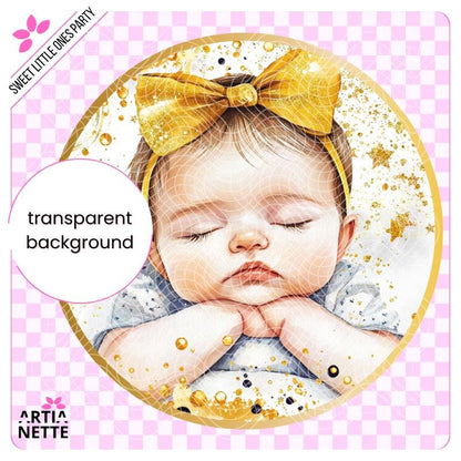 Sweet Little Ones Party Urocze Bobasy 8 PNG, Baby Shower Cyfrowe Grafiki, Urodziny Maluszka, Pliki PNG dla Dzieci